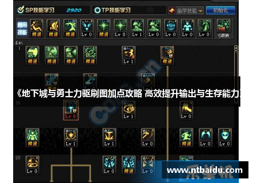 《地下城与勇士力驱刷图加点攻略 高效提升输出与生存能力》
